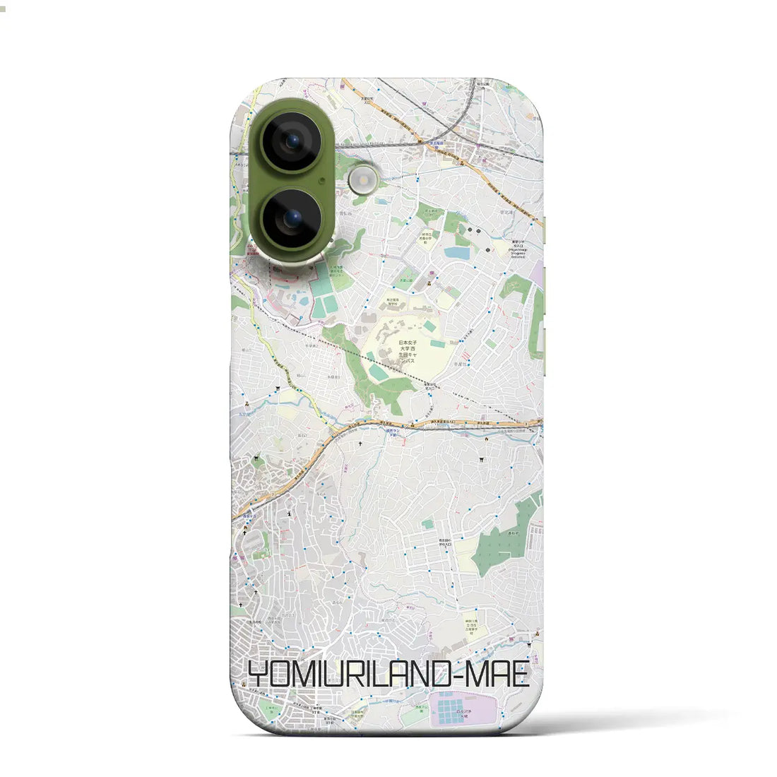 【読売ランド前(神奈川県)】地図柄iPhoneケース(バックカバータイプ)ナチュラル・iPhone 17 Pro Max 用