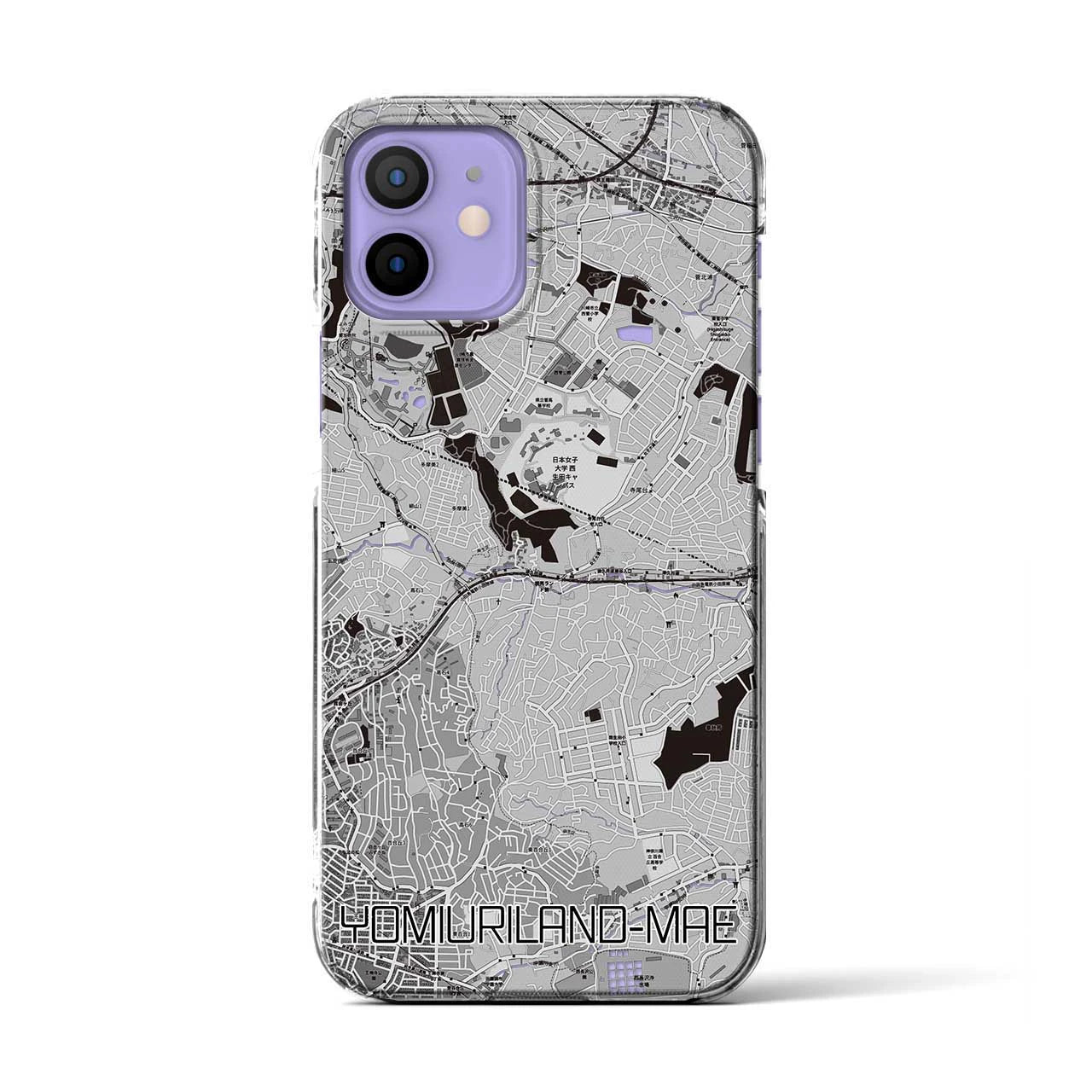 【読売ランド前(神奈川県)】地図柄iPhoneケース(クリアタイプ)