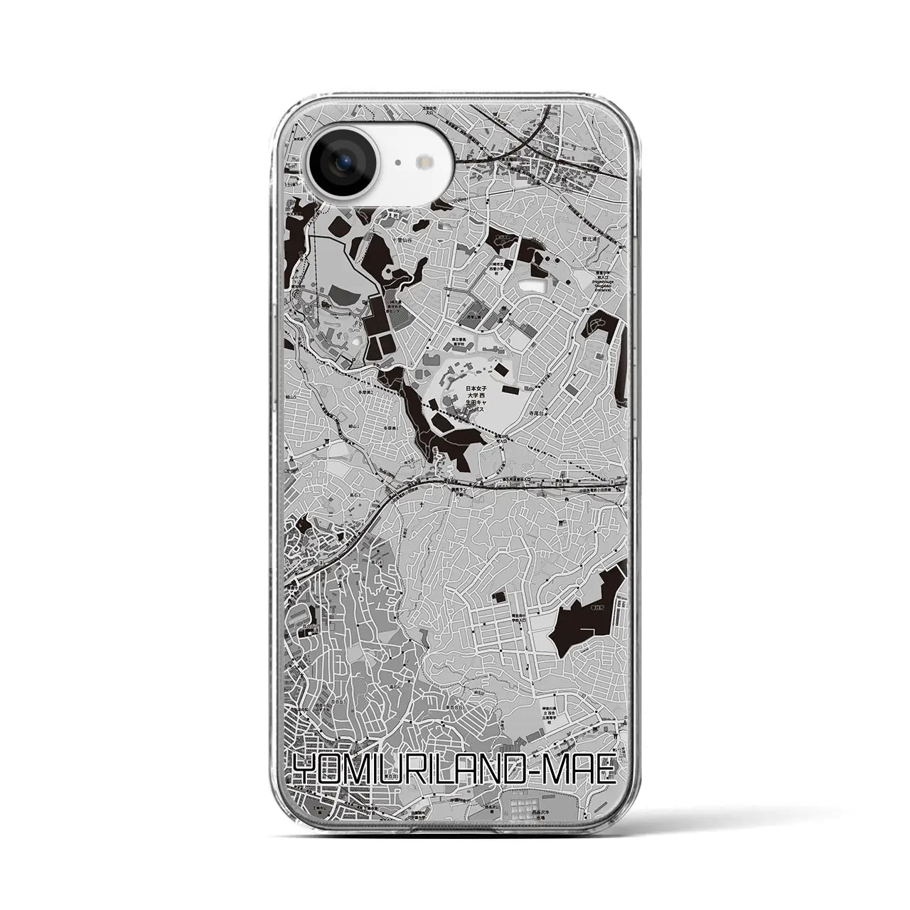 【読売ランド前(神奈川県)】地図柄iPhoneケース(クリアタイプ)