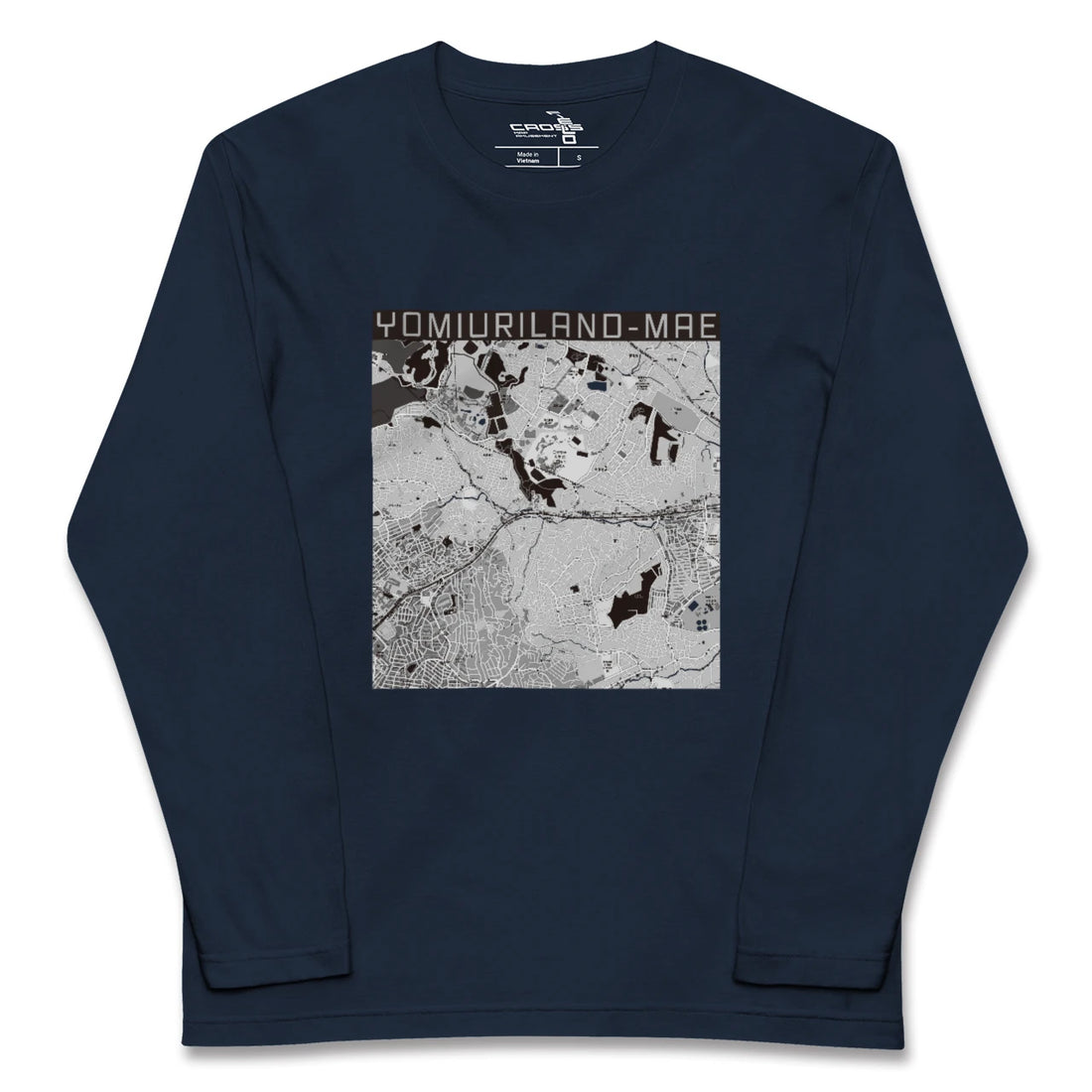 【読売ランド前(神奈川県)】地図柄ロングスリーブTシャツ