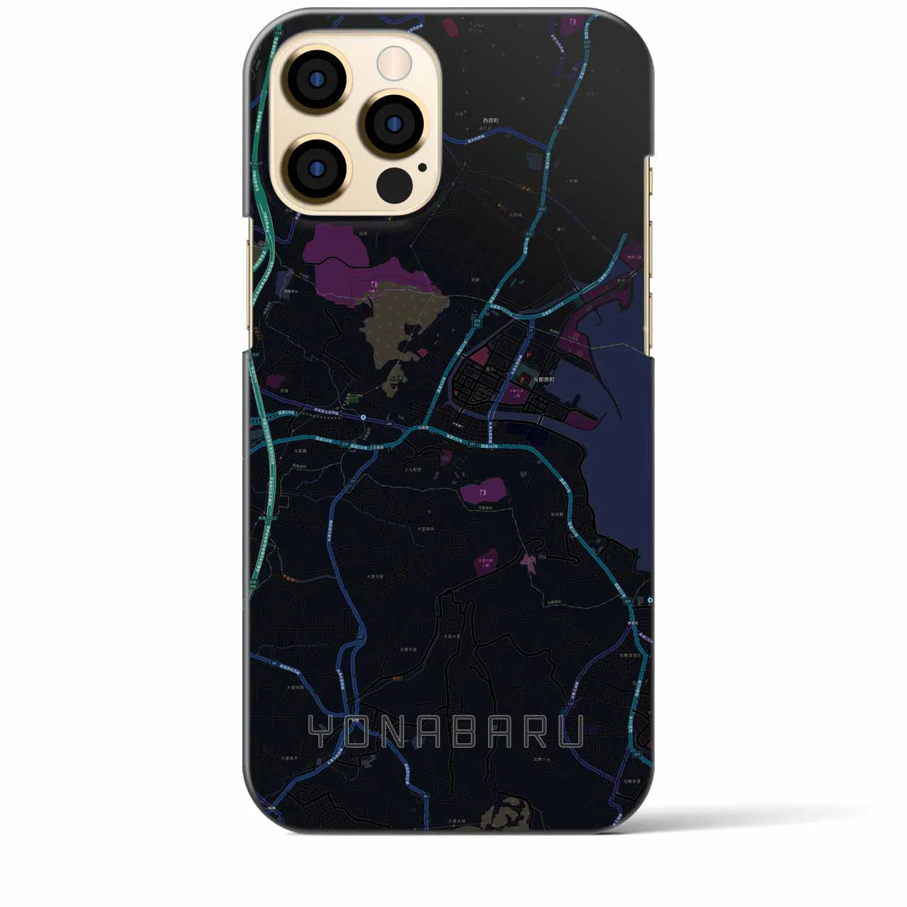 【与那原(沖縄県)】地図柄iPhoneケース(バックカバータイプ)