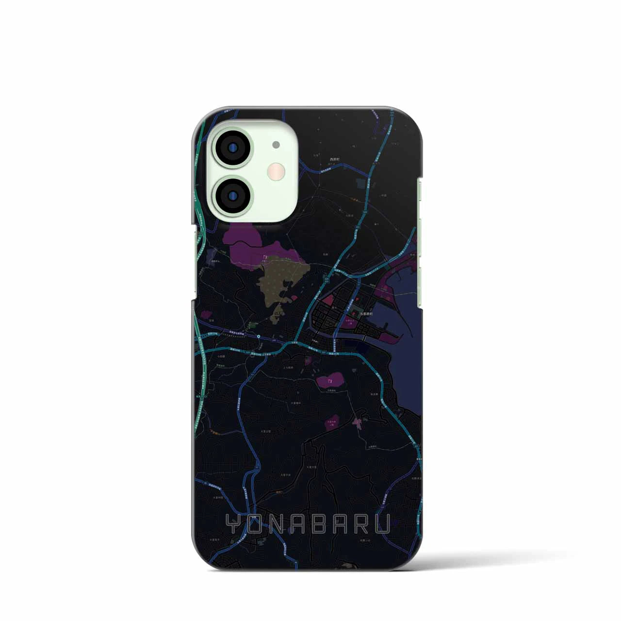 【与那原(沖縄県)】地図柄iPhoneケース(バックカバータイプ)