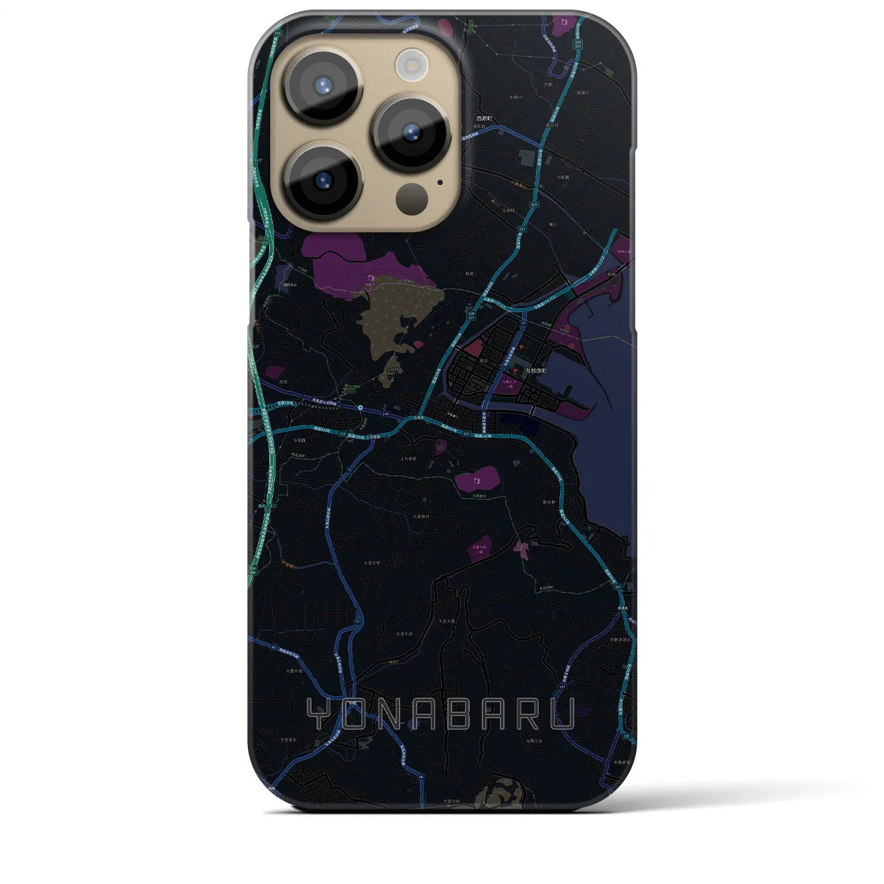 【与那原(沖縄県)】地図柄iPhoneケース(バックカバータイプ)