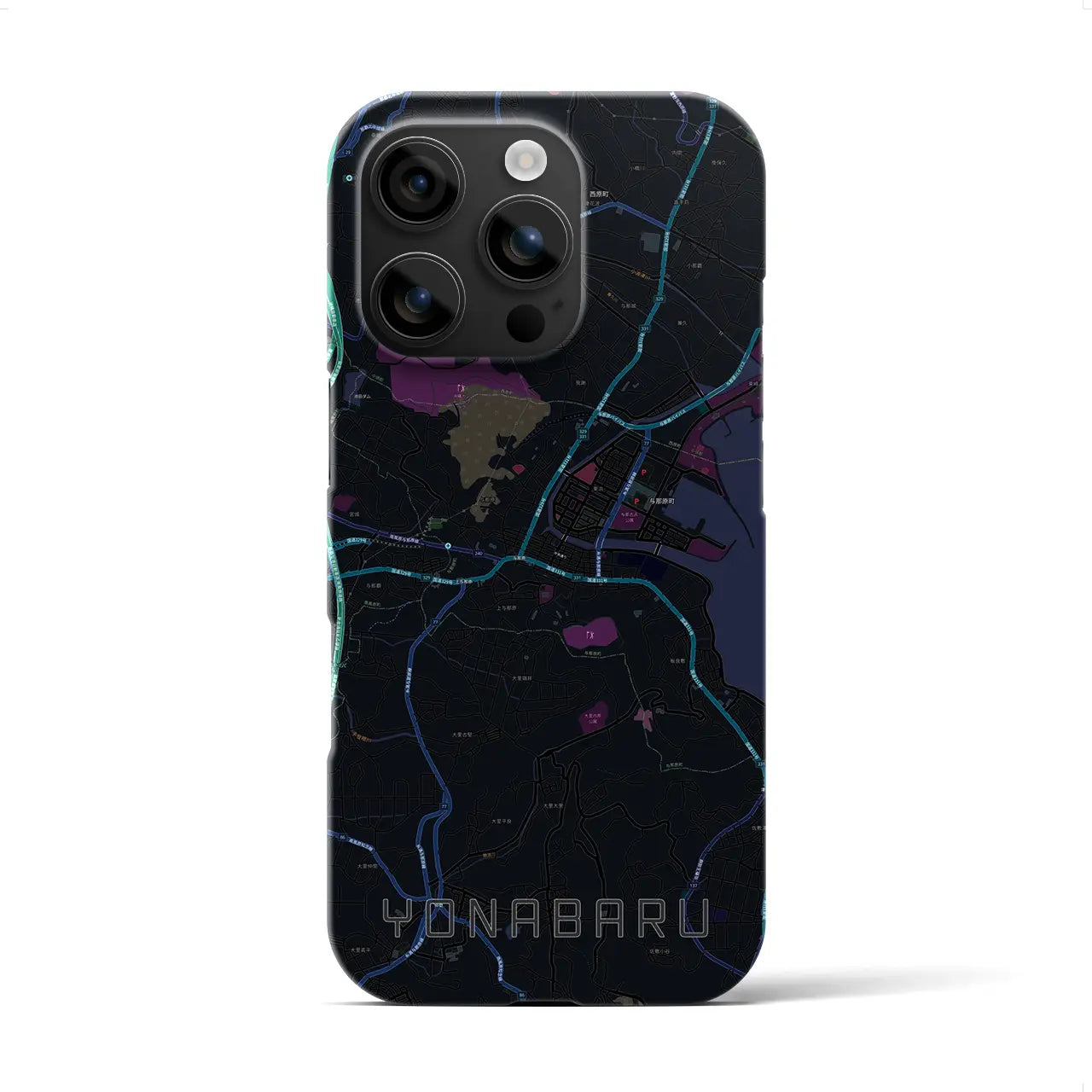 【与那原(沖縄県)】地図柄iPhoneケース(バックカバータイプ)