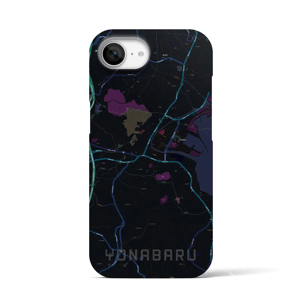 【与那原(沖縄県)】地図柄iPhoneケース(バックカバータイプ)