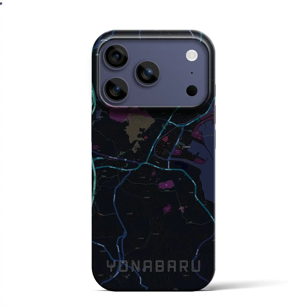 【与那原(沖縄県)】地図柄iPhoneケース(バックカバータイプ)