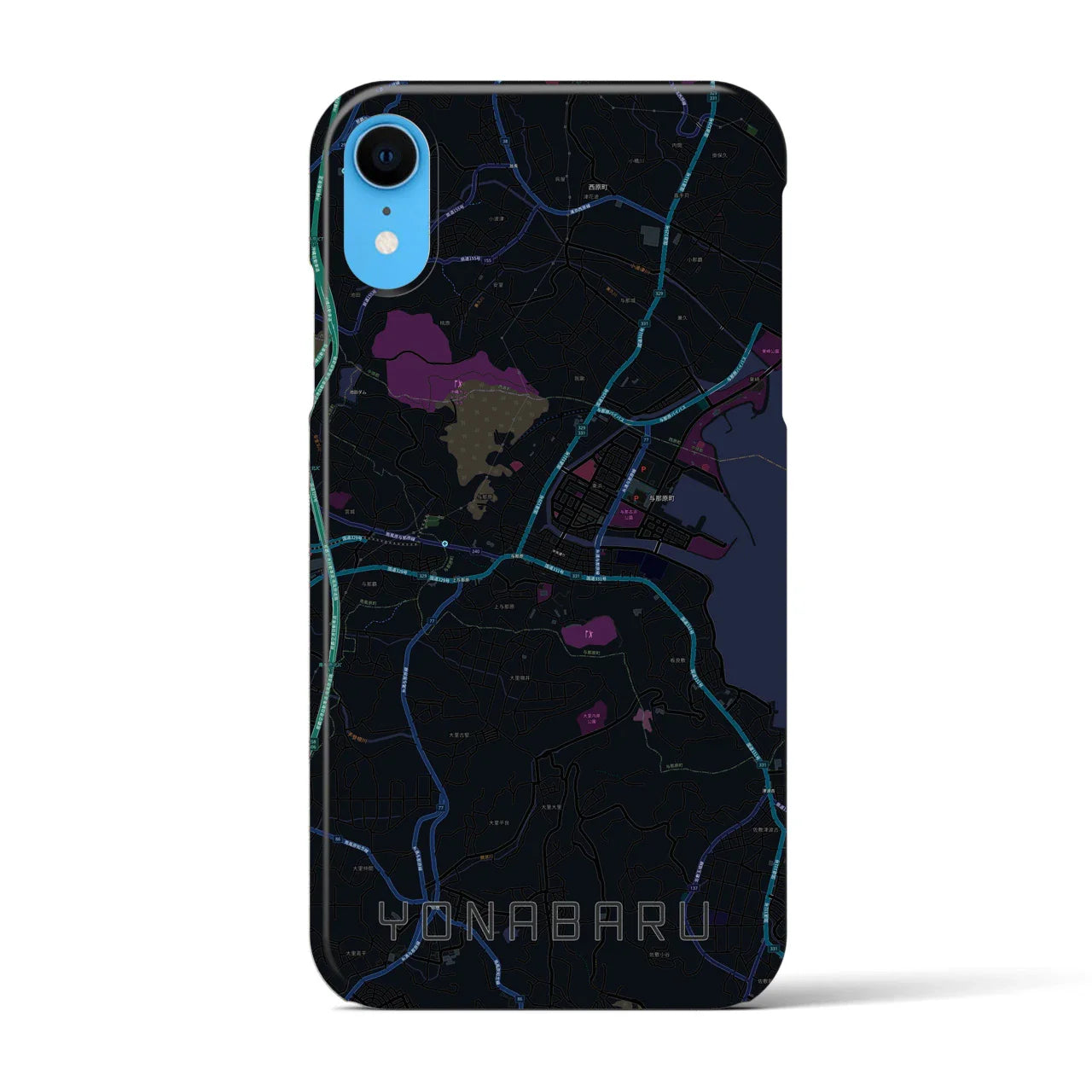 【与那原(沖縄県)】地図柄iPhoneケース(バックカバータイプ)