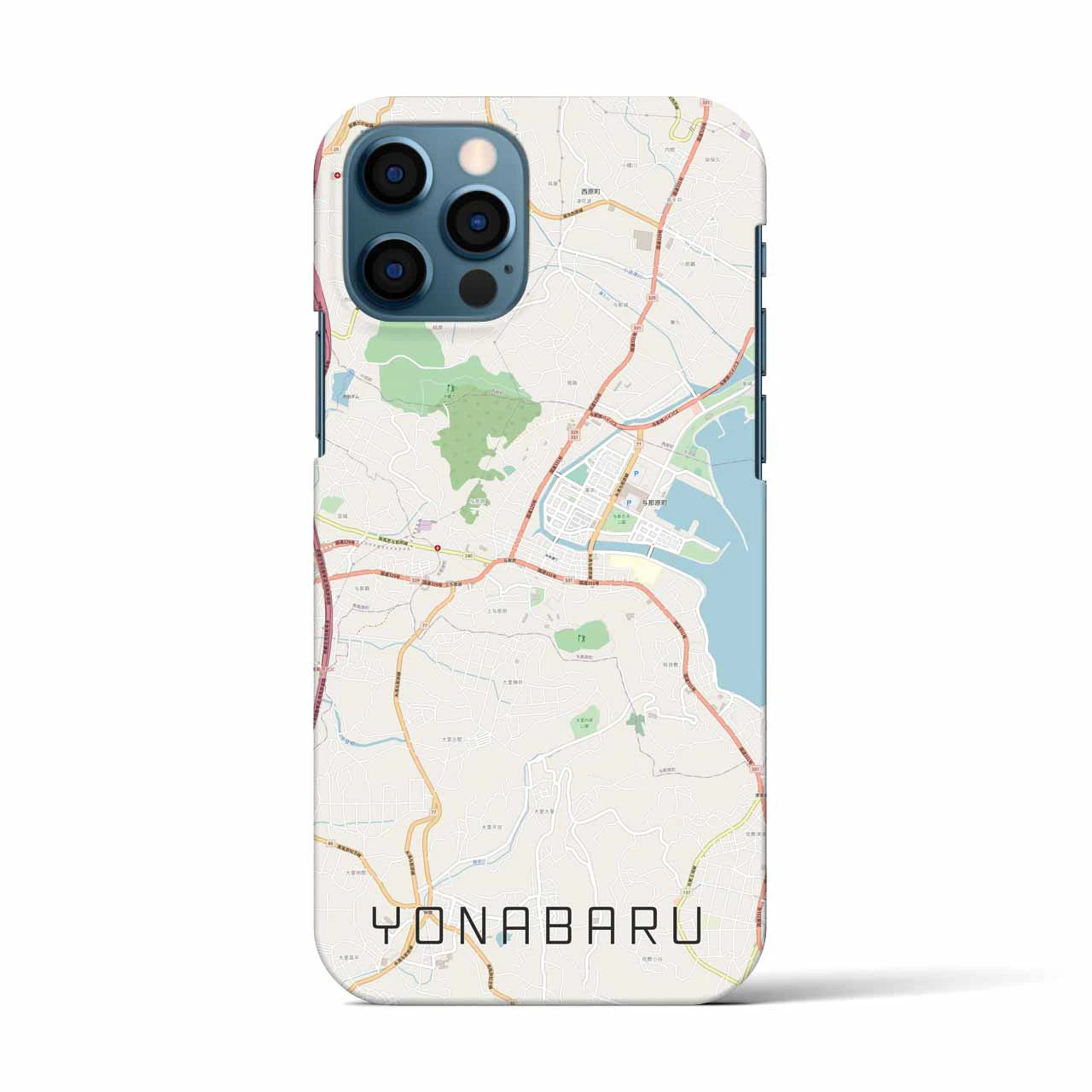 【与那原(沖縄県)】地図柄iPhoneケース(バックカバータイプ)