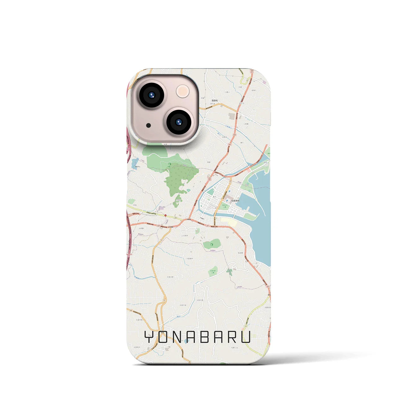 【与那原(沖縄県)】地図柄iPhoneケース(バックカバータイプ)