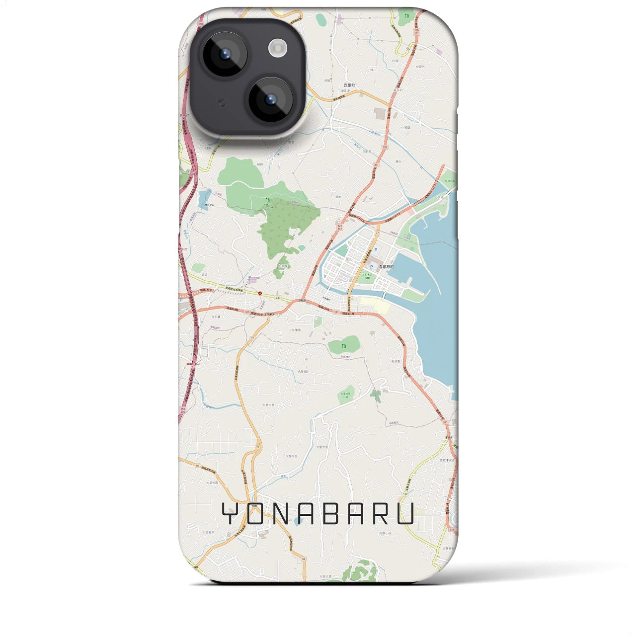 【与那原(沖縄県)】地図柄iPhoneケース(バックカバータイプ)