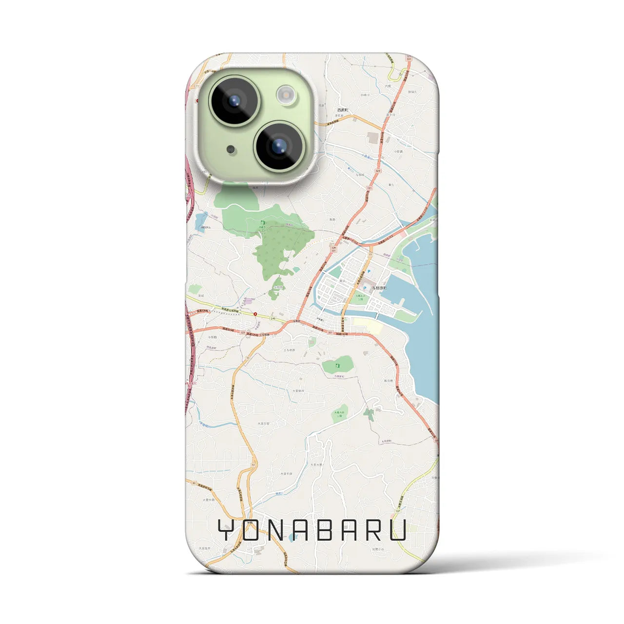 【与那原(沖縄県)】地図柄iPhoneケース(バックカバータイプ)