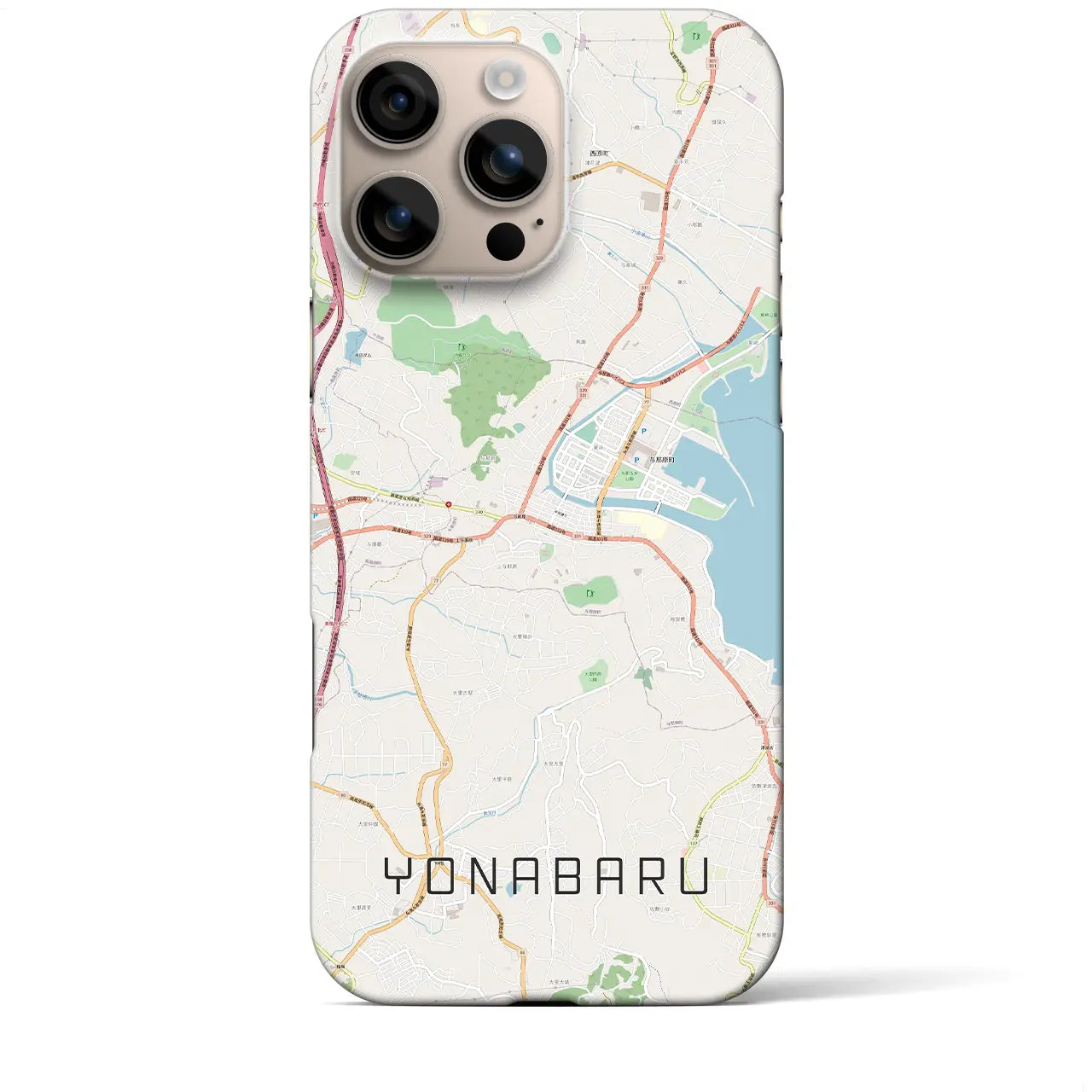 【与那原(沖縄県)】地図柄iPhoneケース(バックカバータイプ)