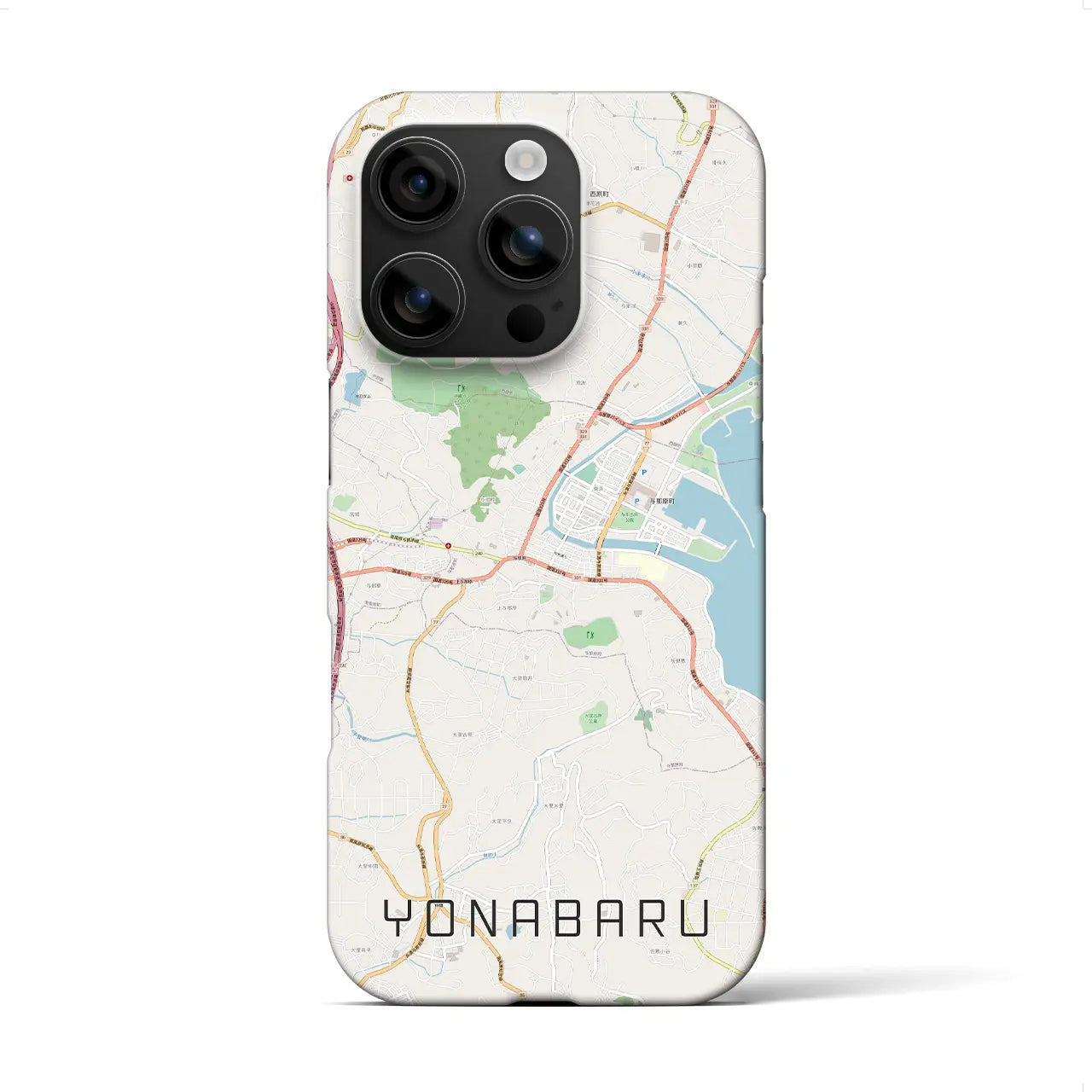 【与那原(沖縄県)】地図柄iPhoneケース(バックカバータイプ)