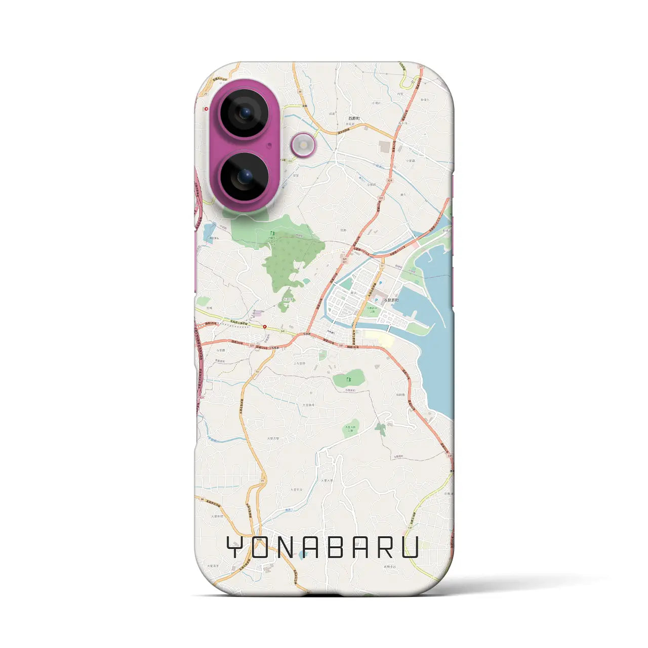 【与那原(沖縄県)】地図柄iPhoneケース(バックカバータイプ)