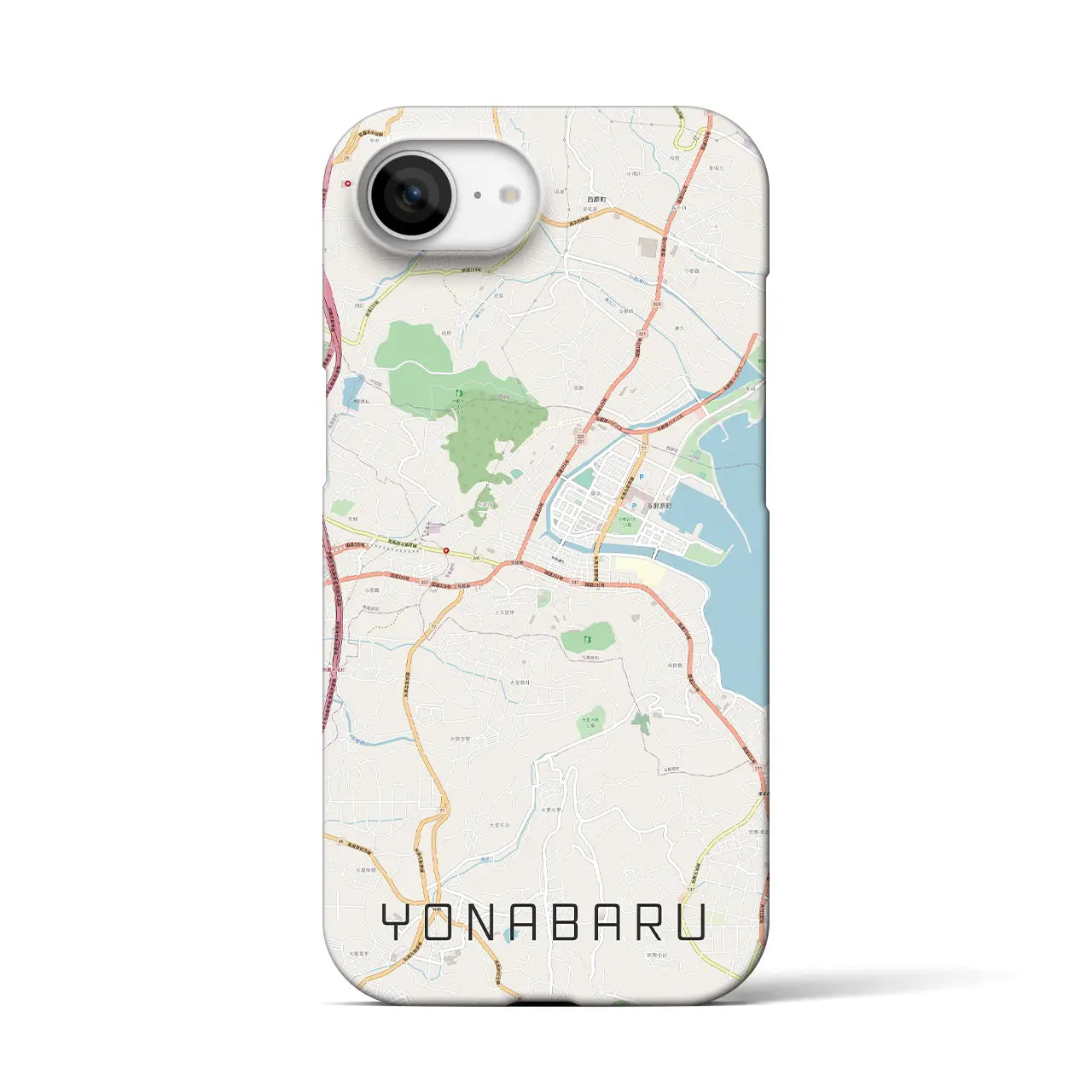 【与那原(沖縄県)】地図柄iPhoneケース(バックカバータイプ)