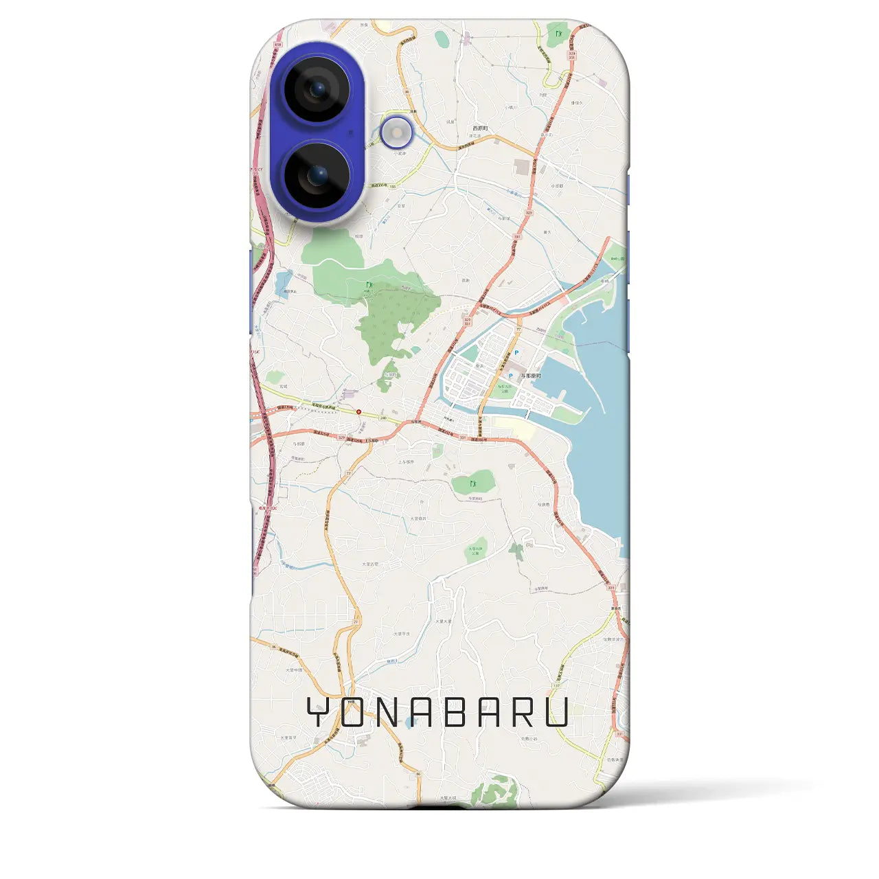 【与那原(沖縄県)】地図柄iPhoneケース(バックカバータイプ)