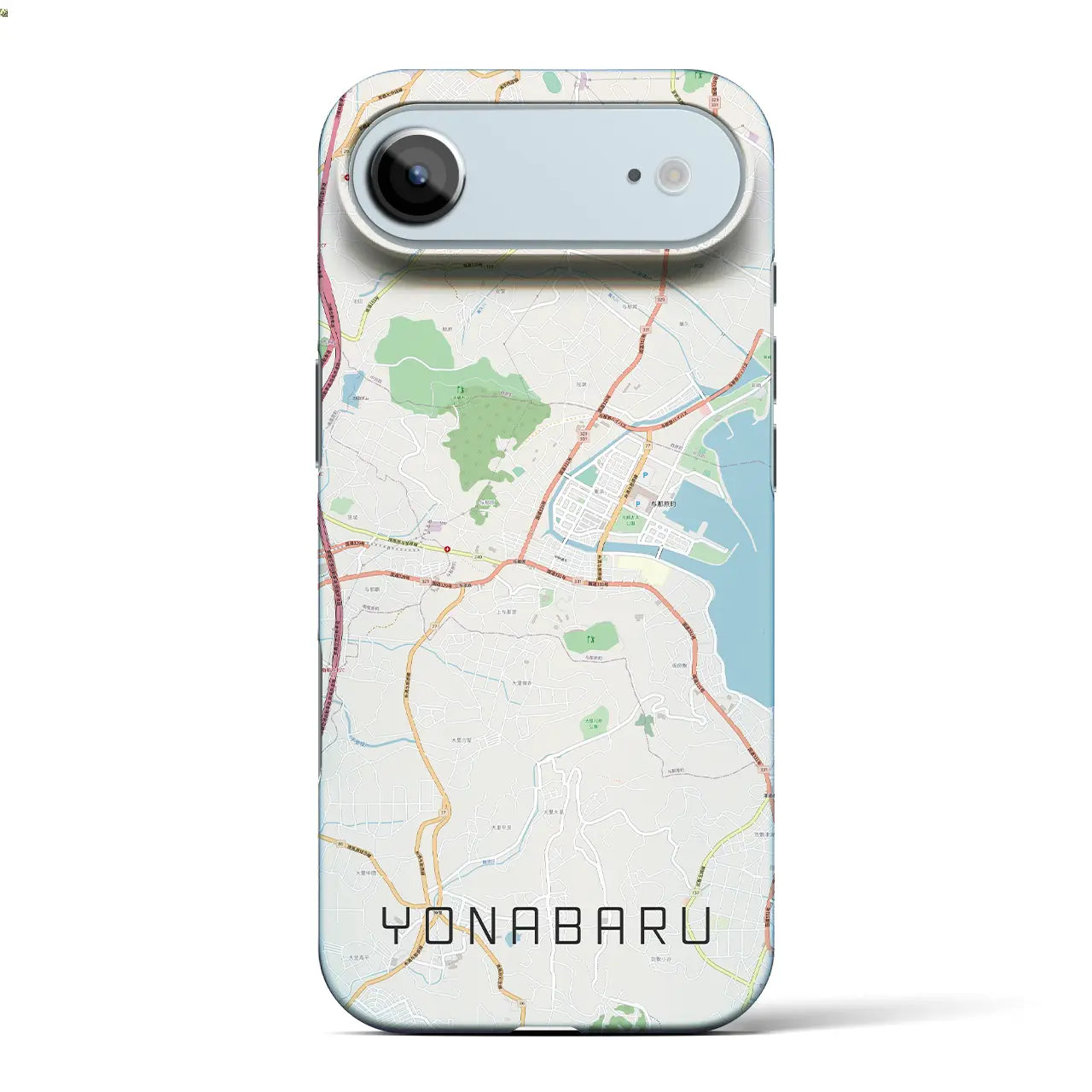 【与那原(沖縄県)】地図柄iPhoneケース(バックカバータイプ)