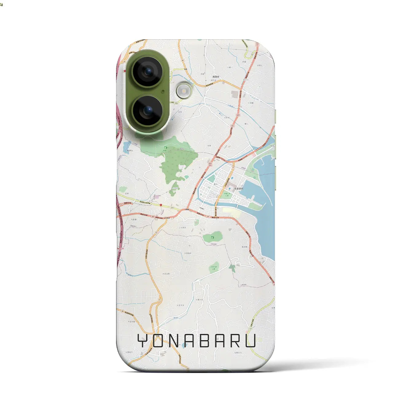 【与那原(沖縄県)】地図柄iPhoneケース(バックカバータイプ)