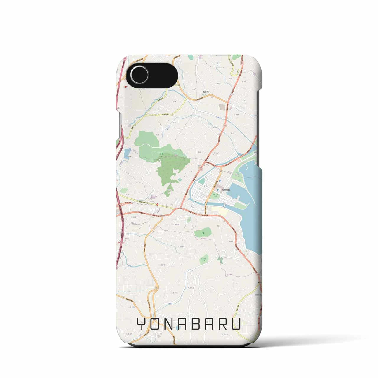 【与那原(沖縄県)】地図柄iPhoneケース(バックカバータイプ)