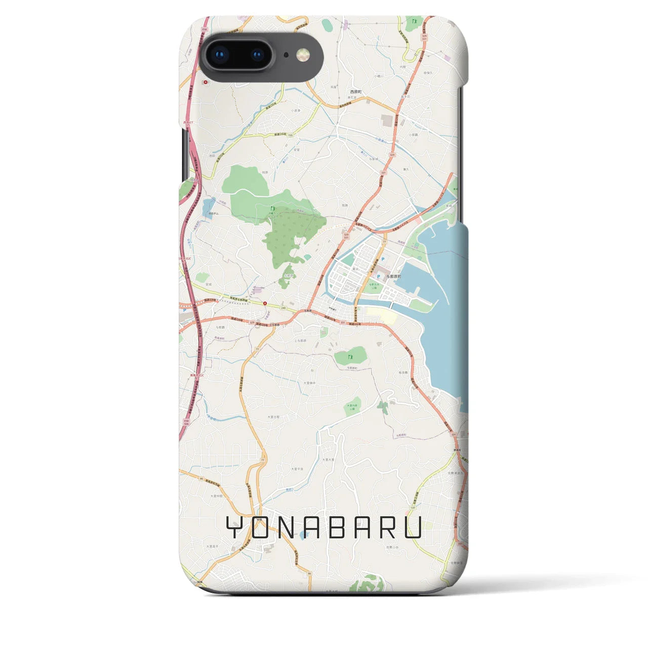 【与那原(沖縄県)】地図柄iPhoneケース(バックカバータイプ)