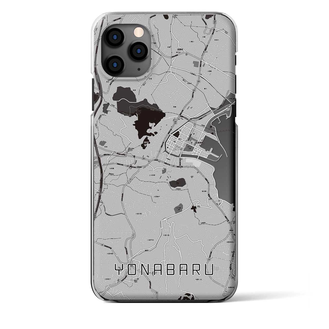 【与那原(沖縄県)】地図柄iPhoneケース(クリアタイプ)