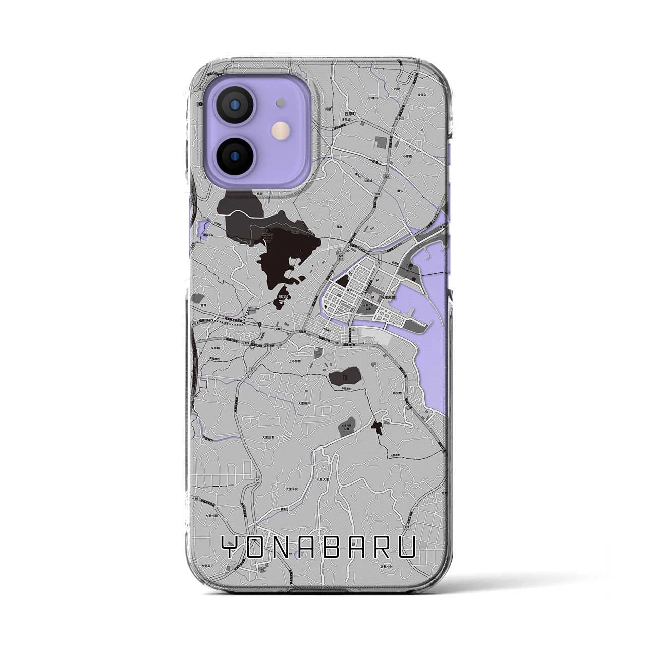 【与那原(沖縄県)】地図柄iPhoneケース(クリアタイプ)