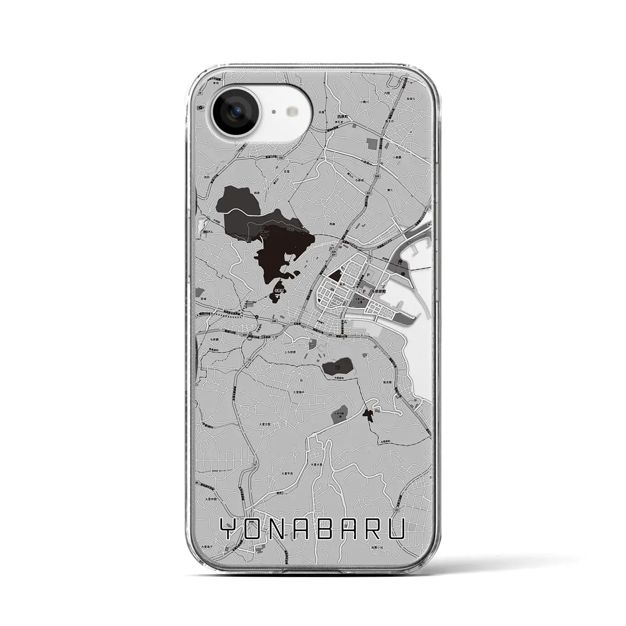 【与那原(沖縄県)】地図柄iPhoneケース(クリアタイプ)