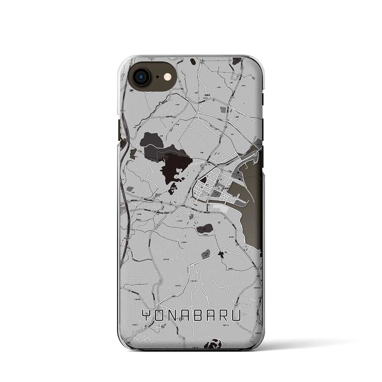 【与那原(沖縄県)】地図柄iPhoneケース(クリアタイプ)