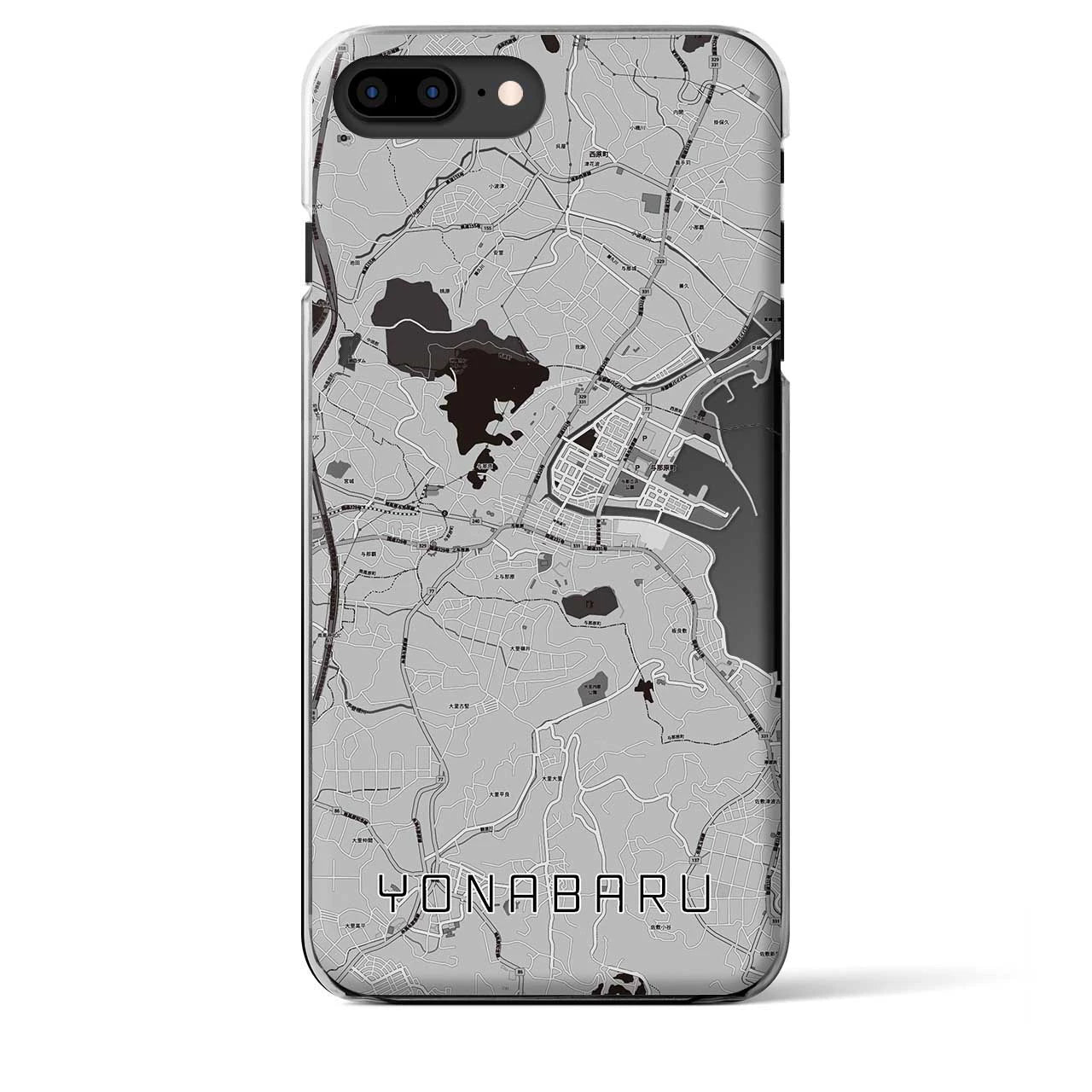 【与那原(沖縄県)】地図柄iPhoneケース(クリアタイプ)