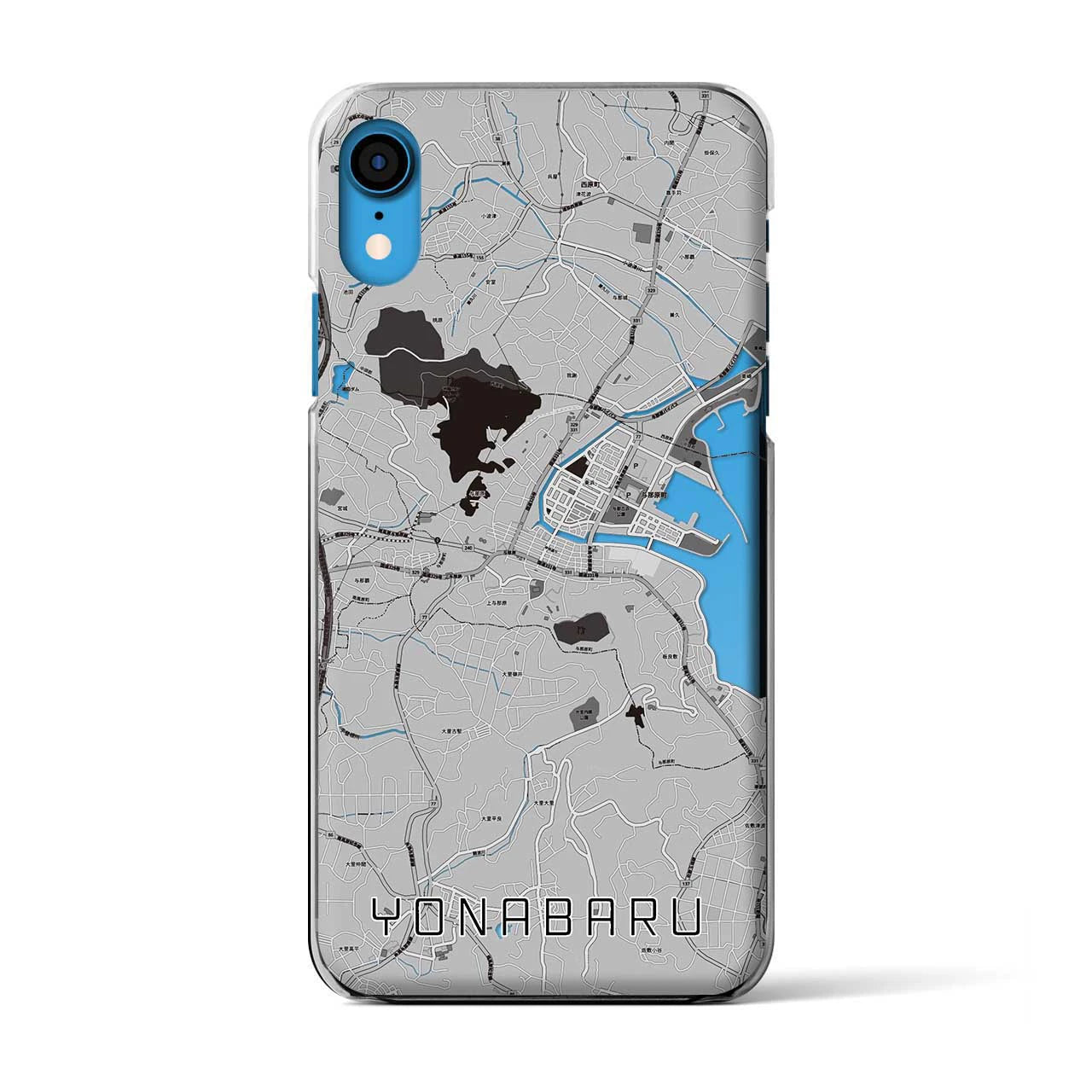 【与那原(沖縄県)】地図柄iPhoneケース(クリアタイプ)