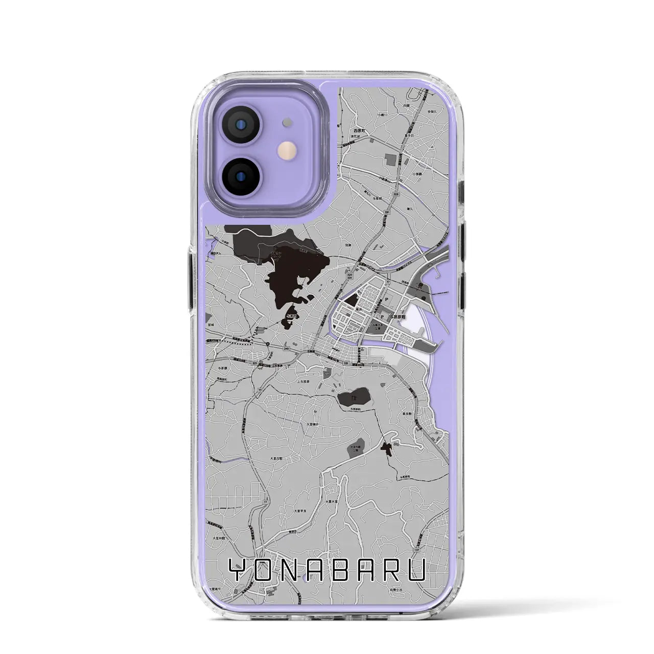【与那原(沖縄県)】地図柄iPhoneケース(MagSafeタイプ)