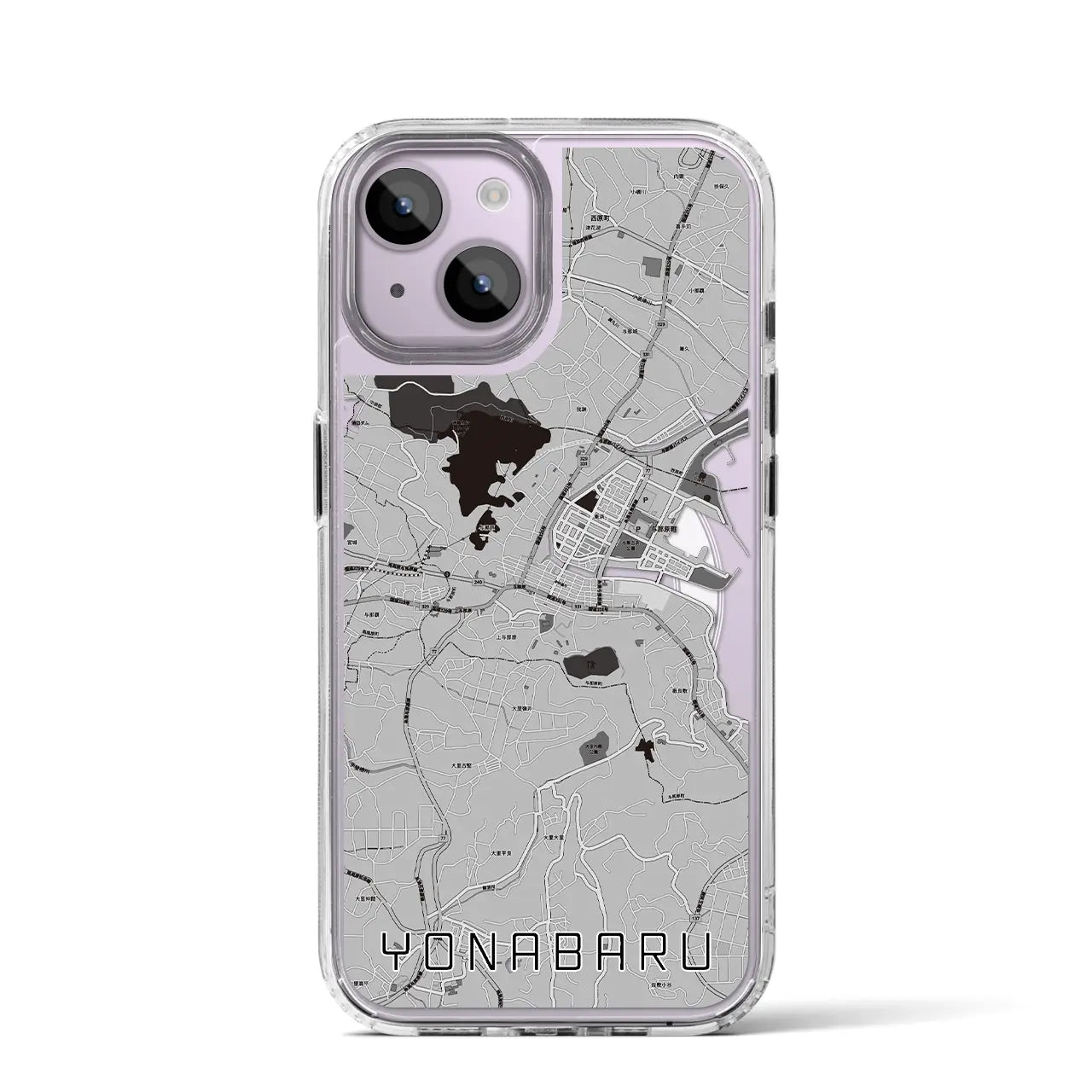 【与那原(沖縄県)】地図柄iPhoneケース(MagSafeタイプ)