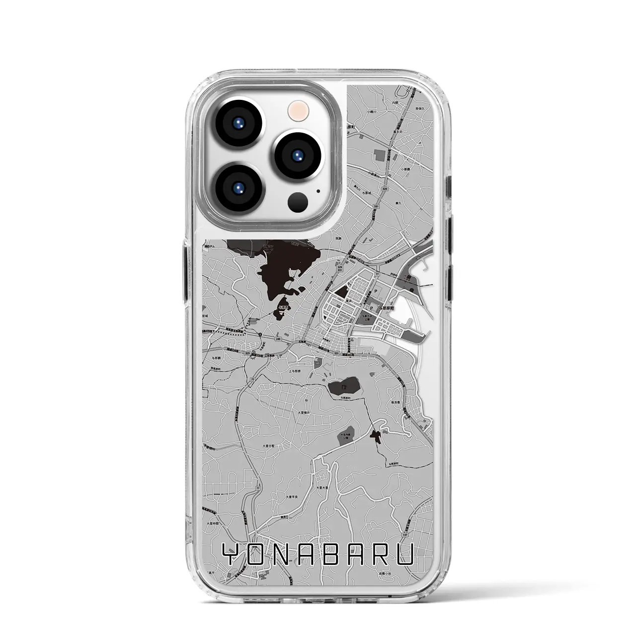 【与那原(沖縄県)】地図柄iPhoneケース(MagSafeタイプ)