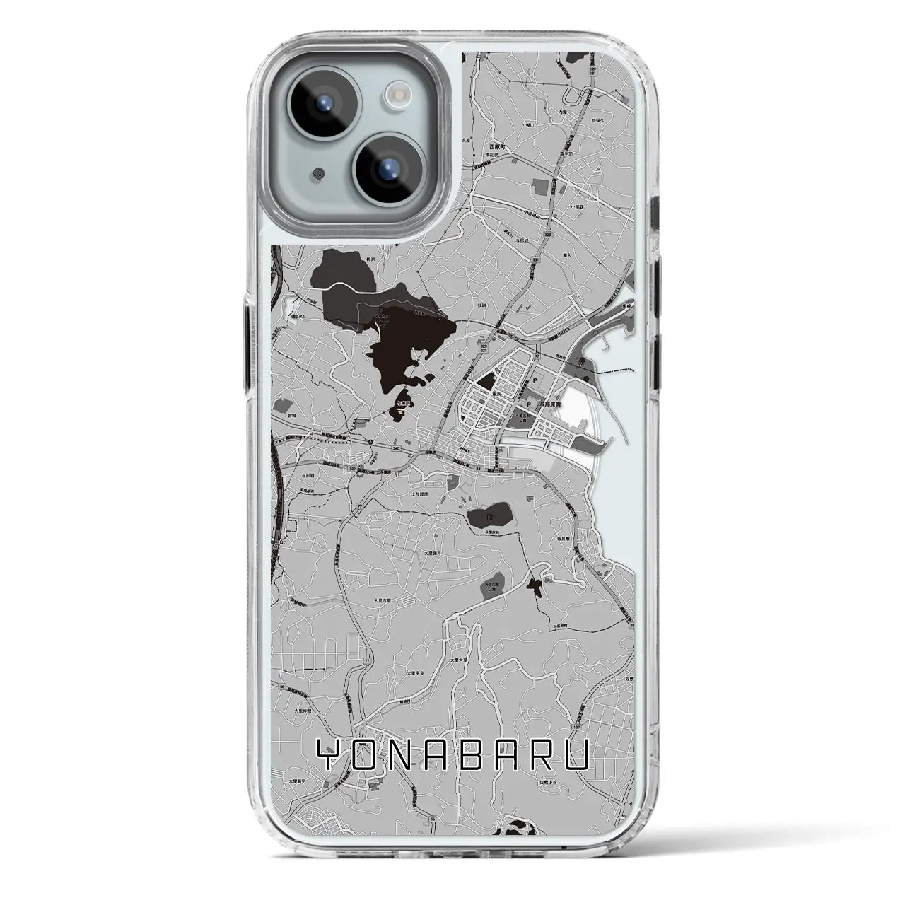 【与那原(沖縄県)】地図柄iPhoneケース(MagSafeタイプ)