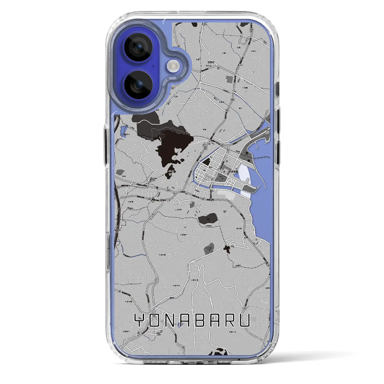 【与那原(沖縄県)】地図柄iPhoneケース(MagSafeタイプ)