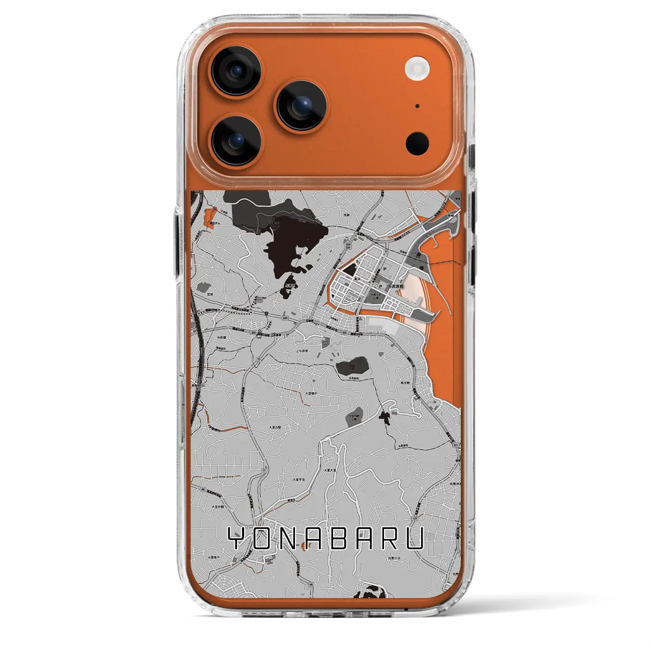 【与那原(沖縄県)】地図柄iPhoneケース(MagSafeタイプ)