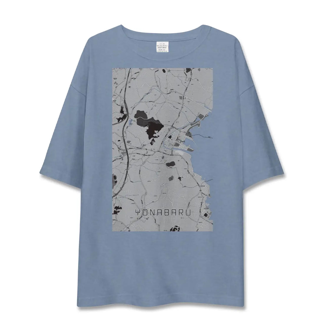 【与那原(沖縄県)】地図柄ビッグシルエットTシャツ