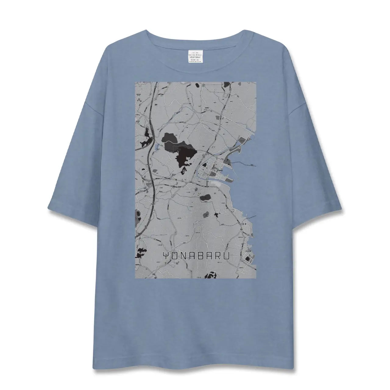 【与那原(沖縄県)】地図柄ビッグシルエットTシャツ