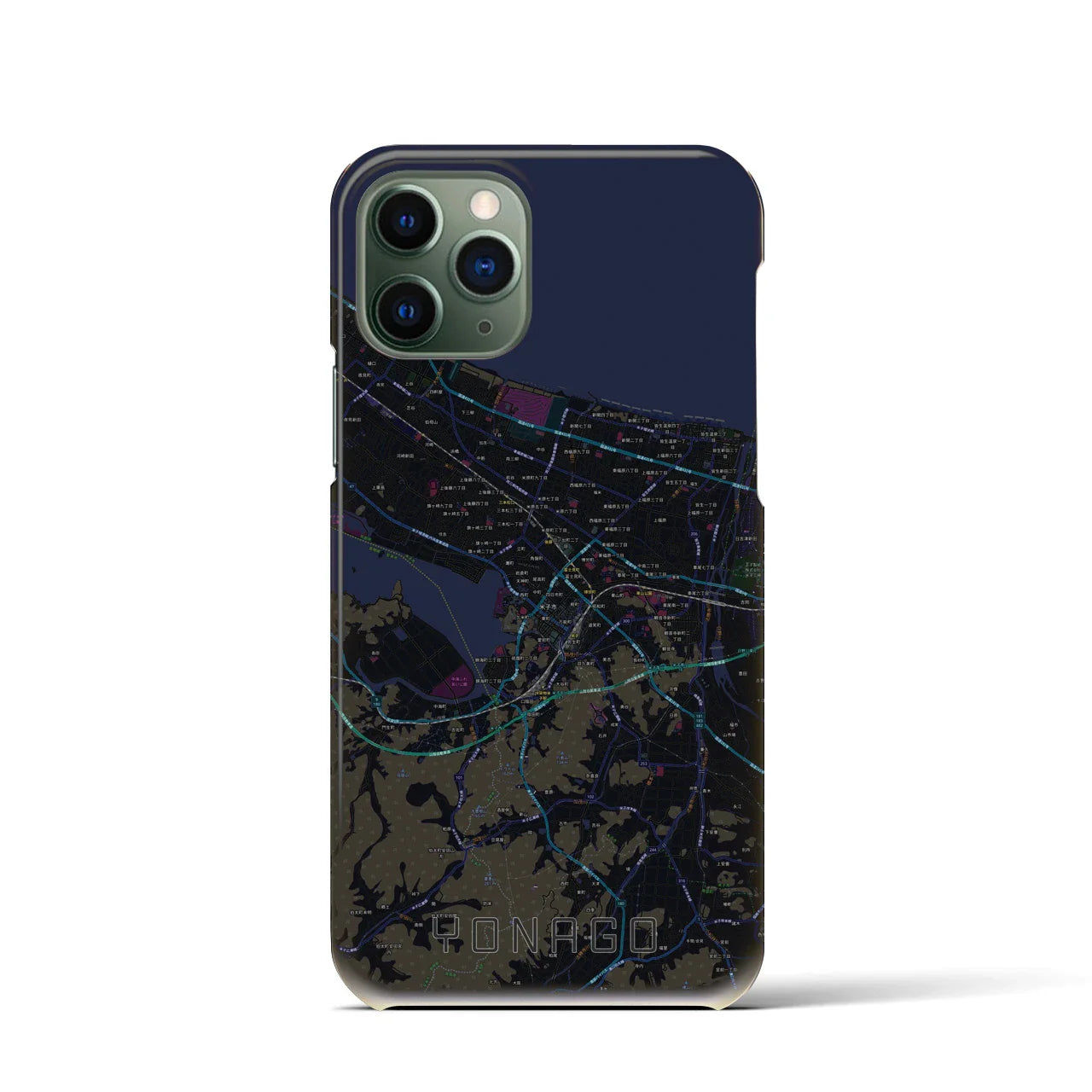 【米子(鳥取県)】地図柄iPhoneケース(バックカバータイプ)
