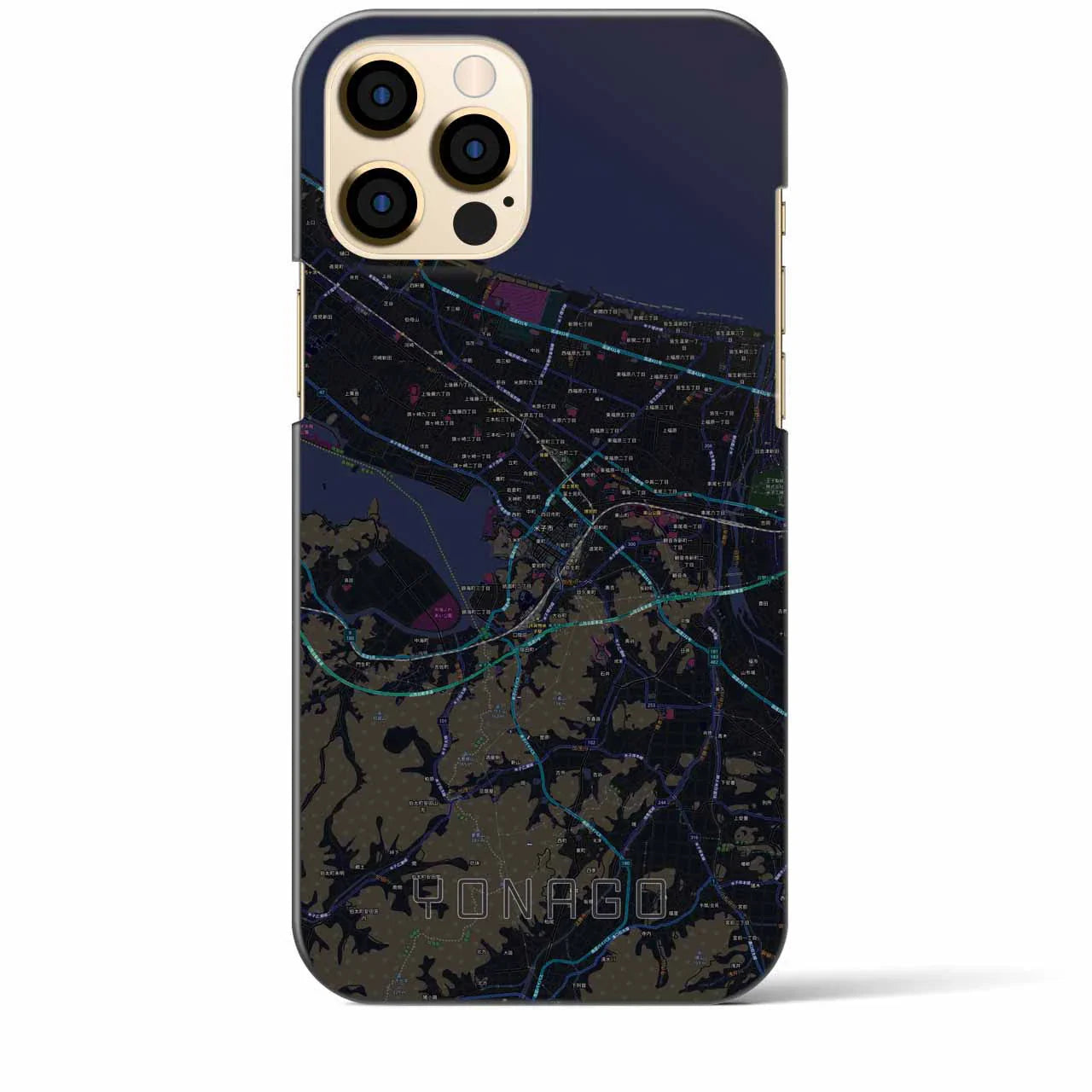 【米子(鳥取県)】地図柄iPhoneケース(バックカバータイプ)