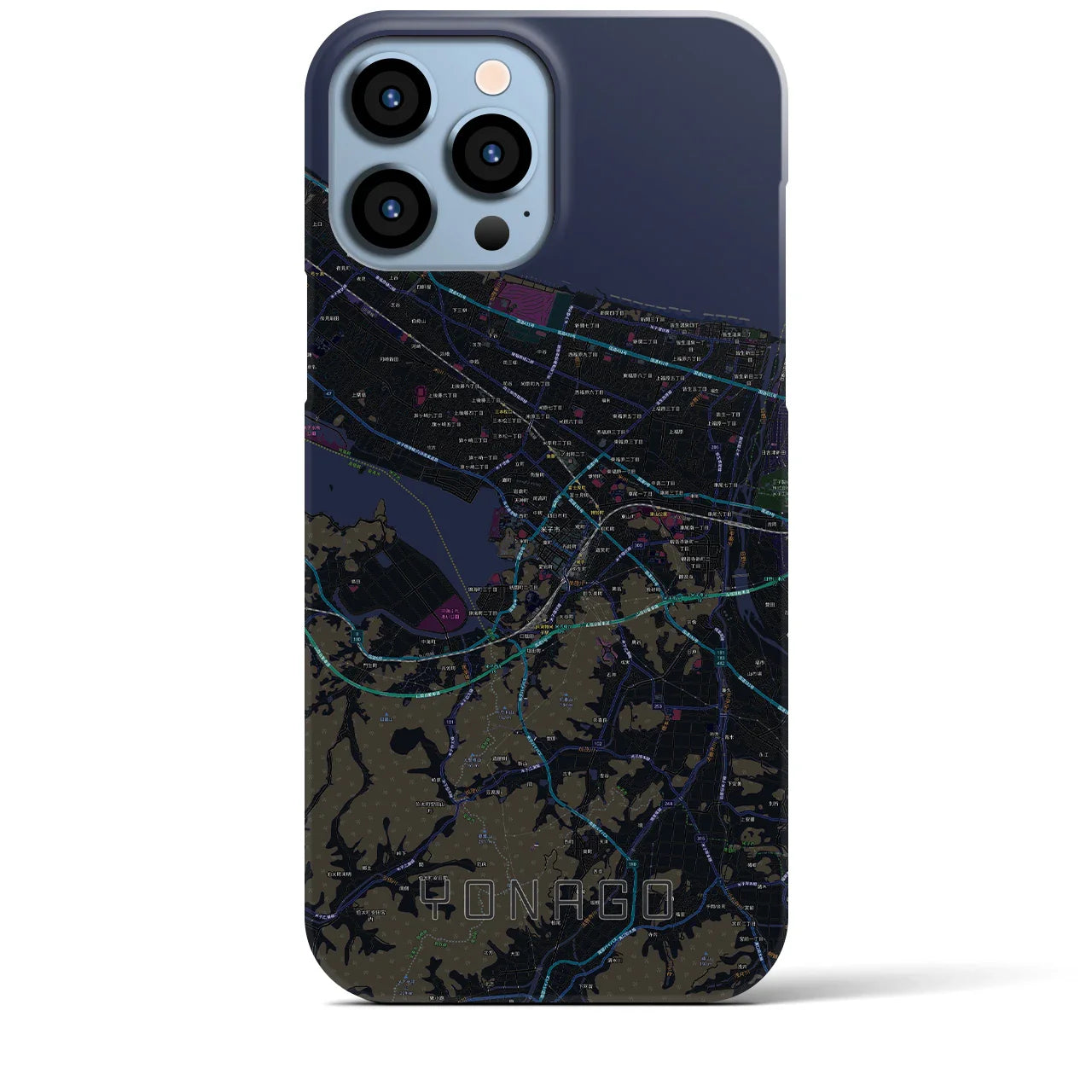【米子(鳥取県)】地図柄iPhoneケース(バックカバータイプ)