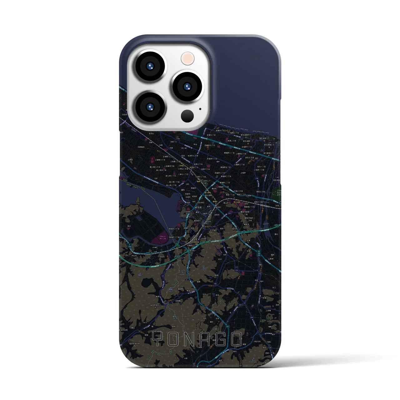 【米子(鳥取県)】地図柄iPhoneケース(バックカバータイプ)