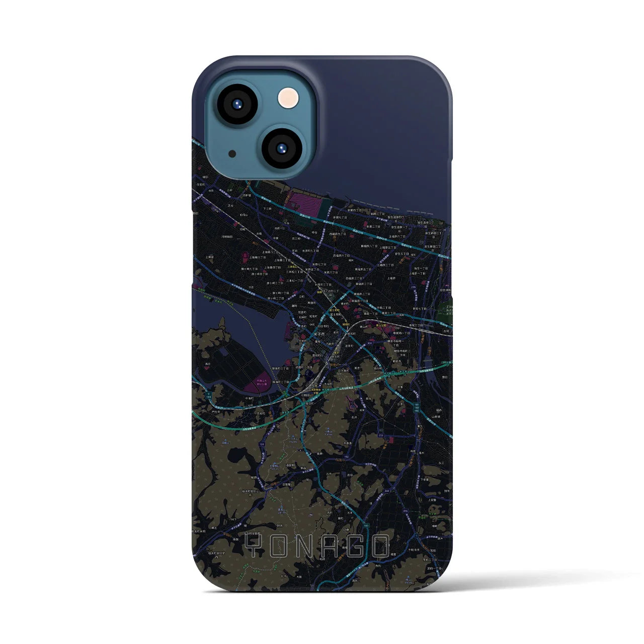 【米子(鳥取県)】地図柄iPhoneケース(バックカバータイプ)