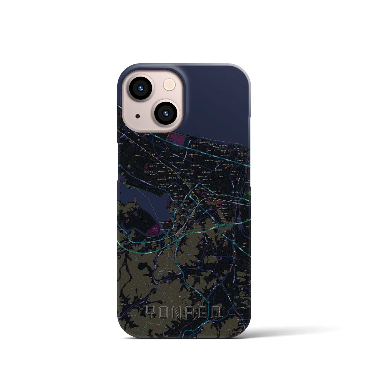 【米子(鳥取県)】地図柄iPhoneケース(バックカバータイプ)