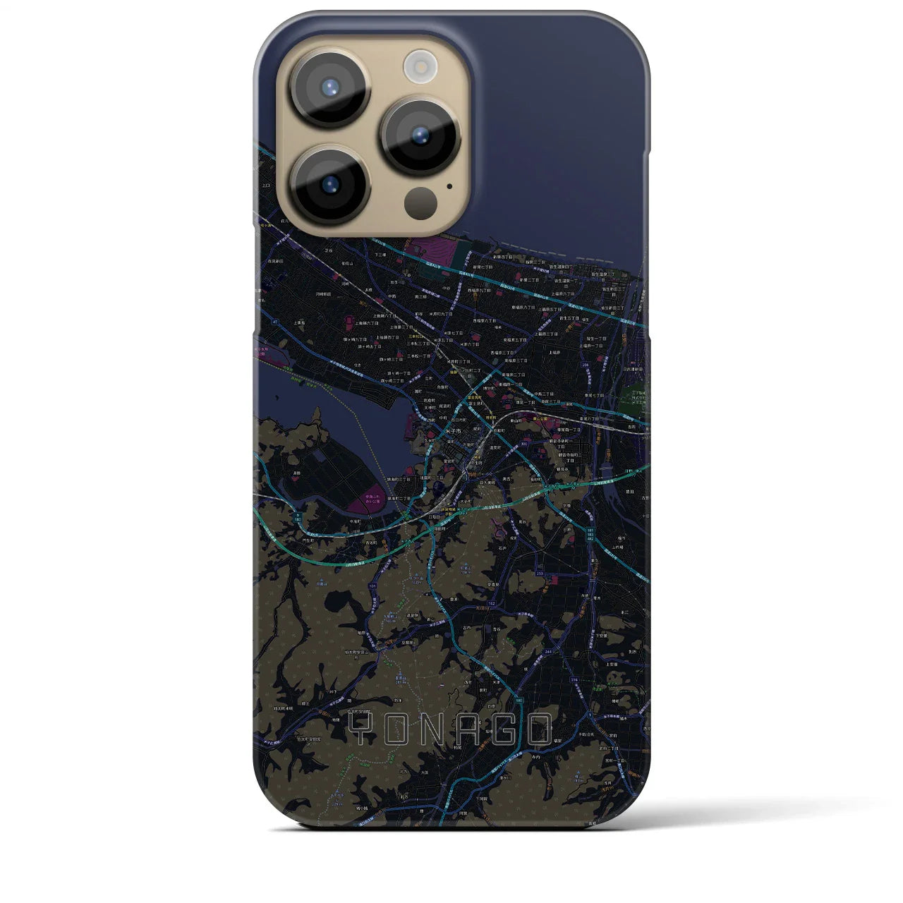【米子(鳥取県)】地図柄iPhoneケース(バックカバータイプ)