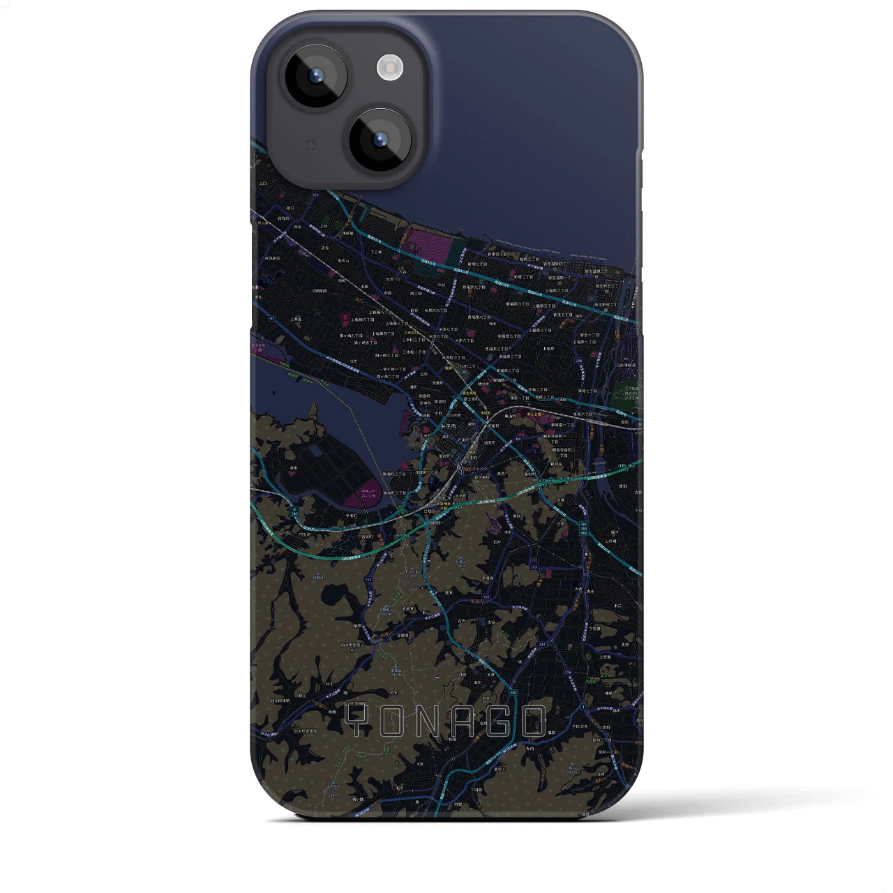 【米子(鳥取県)】地図柄iPhoneケース(バックカバータイプ)