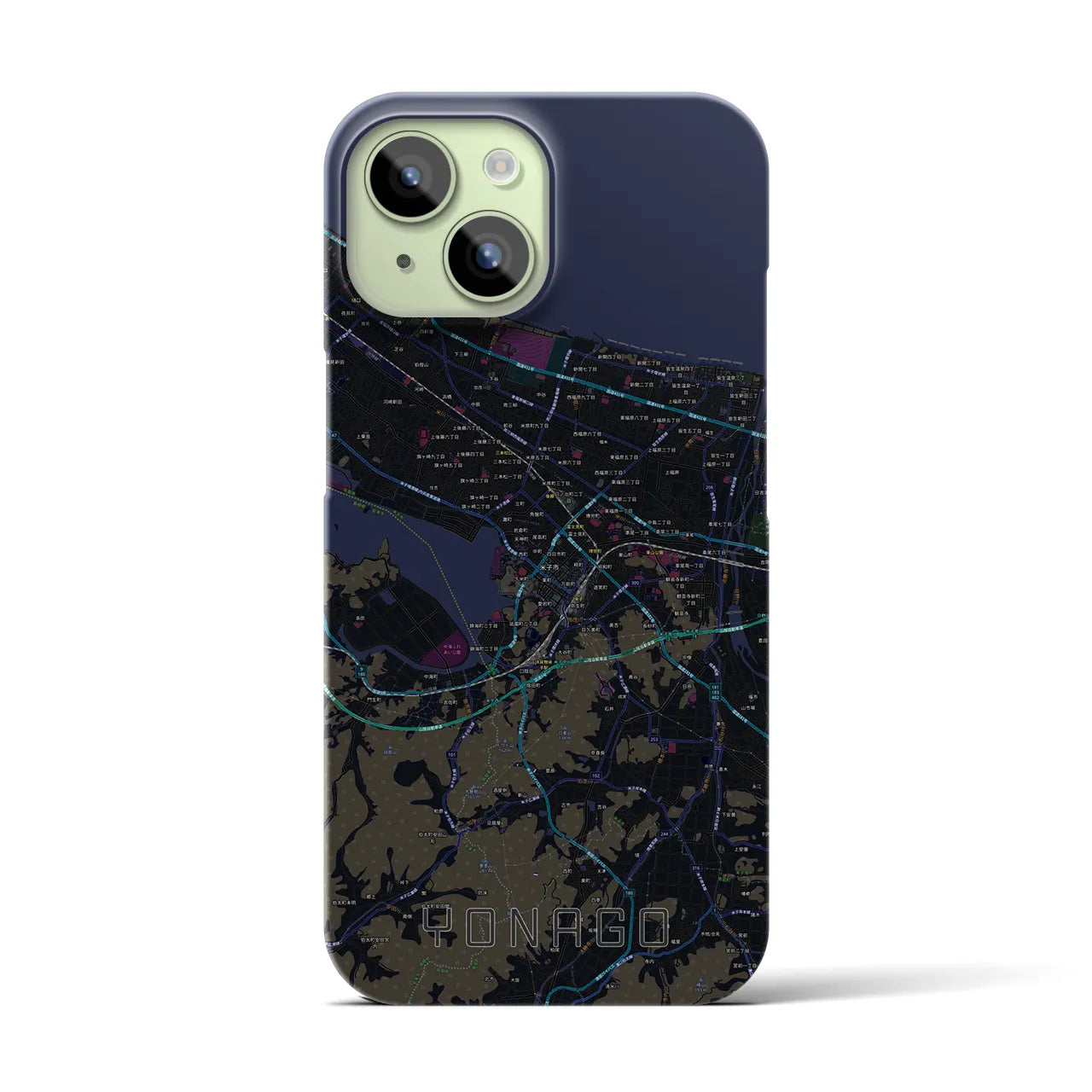 【米子(鳥取県)】地図柄iPhoneケース(バックカバータイプ)