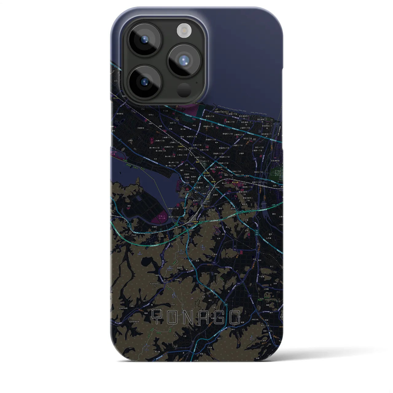 【米子(鳥取県)】地図柄iPhoneケース(バックカバータイプ)