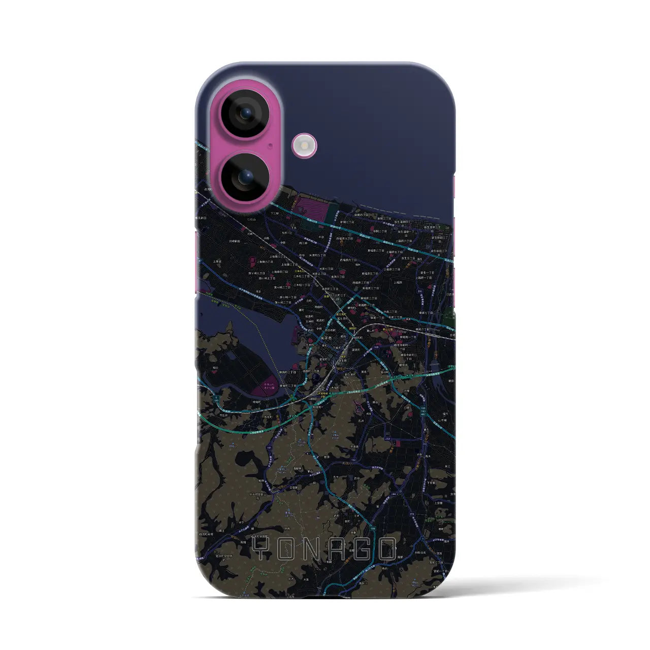 【米子(鳥取県)】地図柄iPhoneケース(バックカバータイプ)