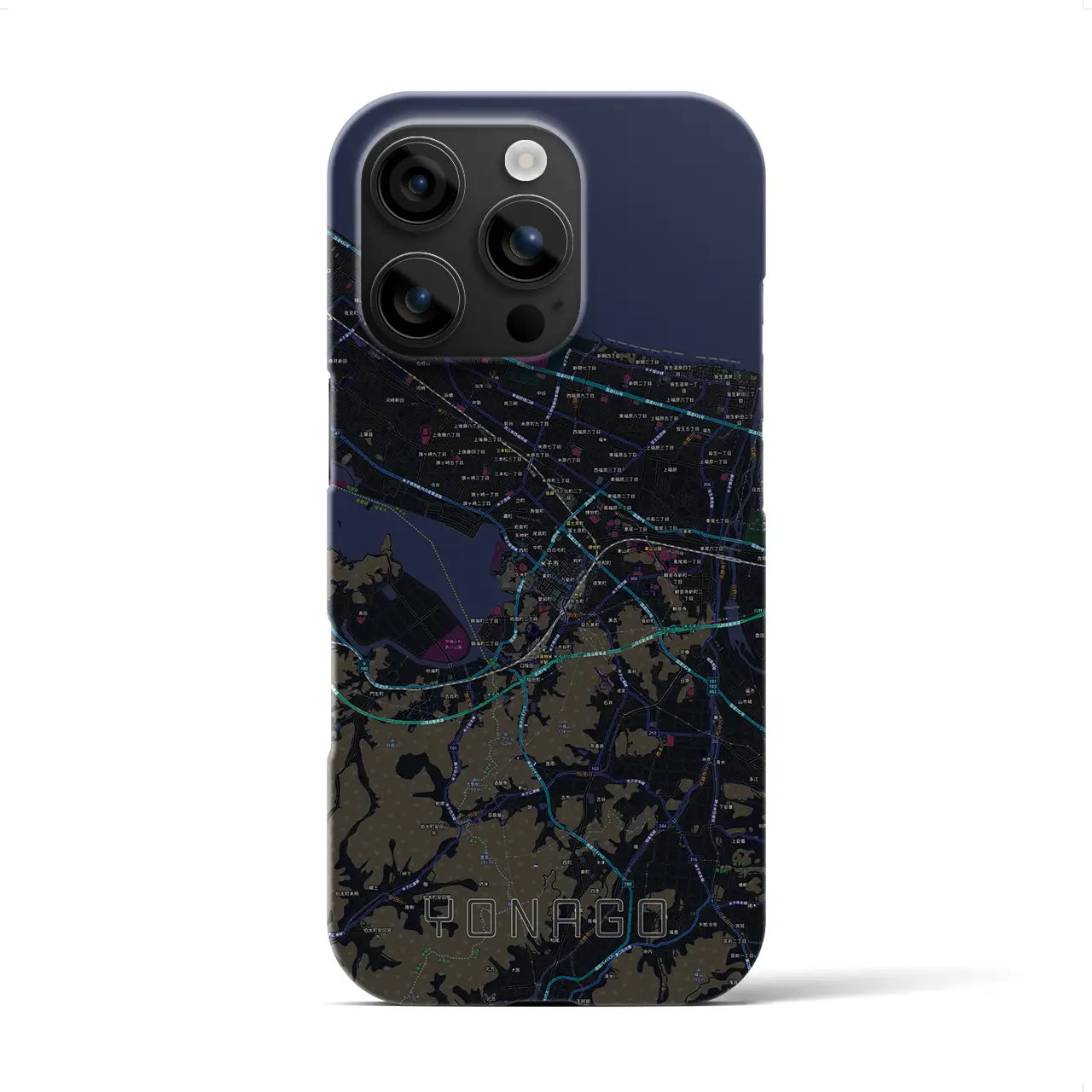 【米子(鳥取県)】地図柄iPhoneケース(バックカバータイプ)